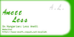 anett less business card